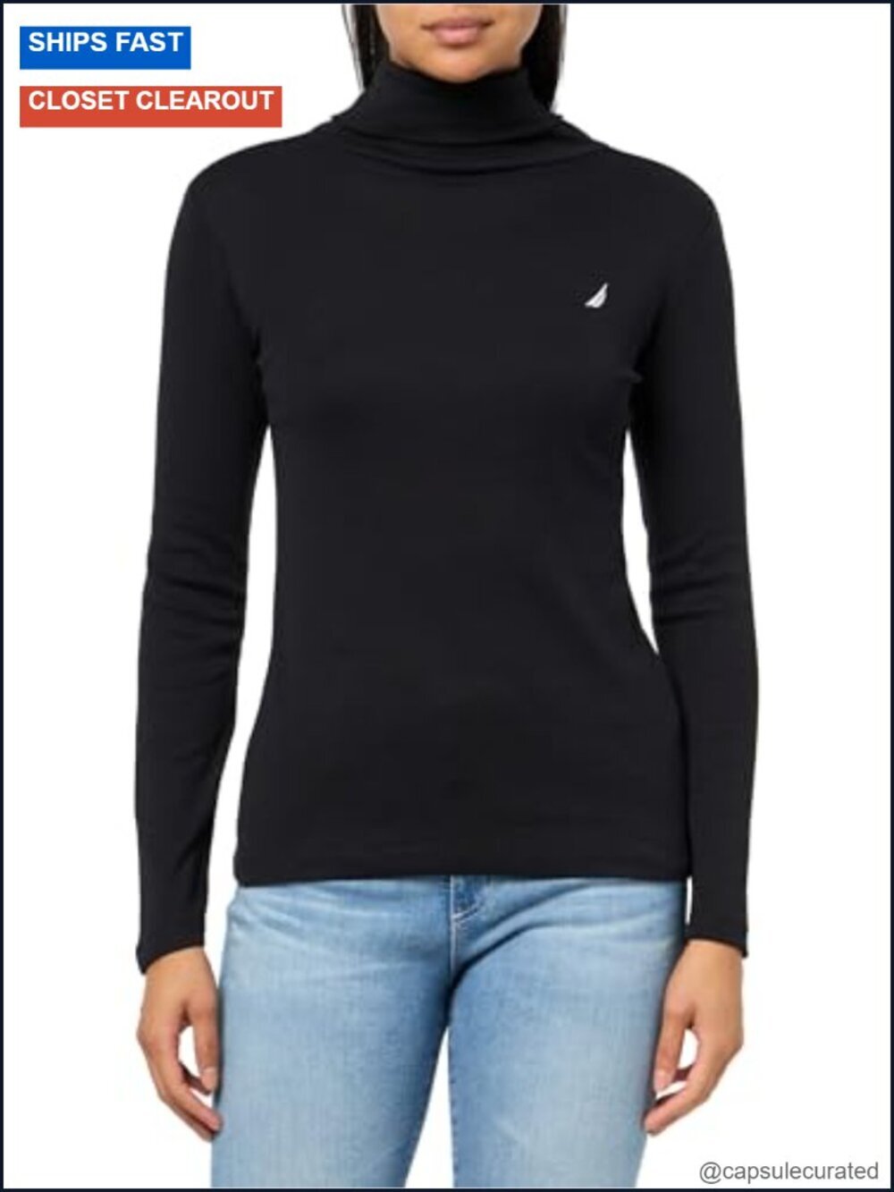 Long Sleeve Cotton Turtleneck Pullover Shirt